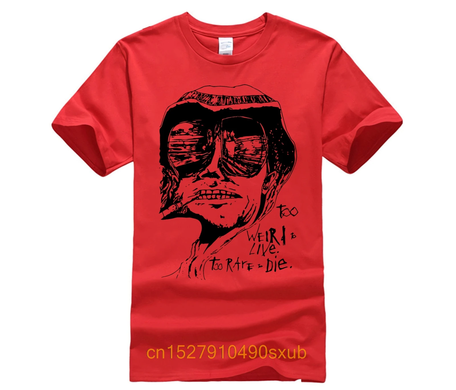 

2020 round neck T shirt men's summer men's short T shirt Too Weird to Live Too Rare to Die Johnny Depp T Shirt