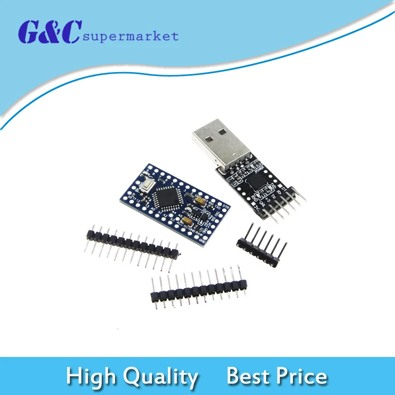 Pro Mini atmega328 5 в 16 м для Arduino совместимый + CP2102 USB 2 0 к UART TTL diy Электроника | Электронные