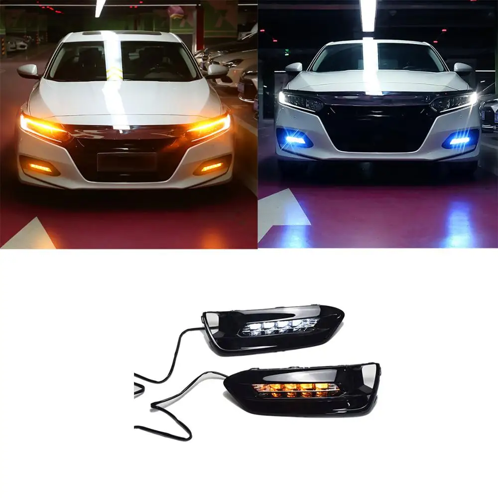 Дневной ходовой светильник с поворотной сигнальной лампой + синий ночной