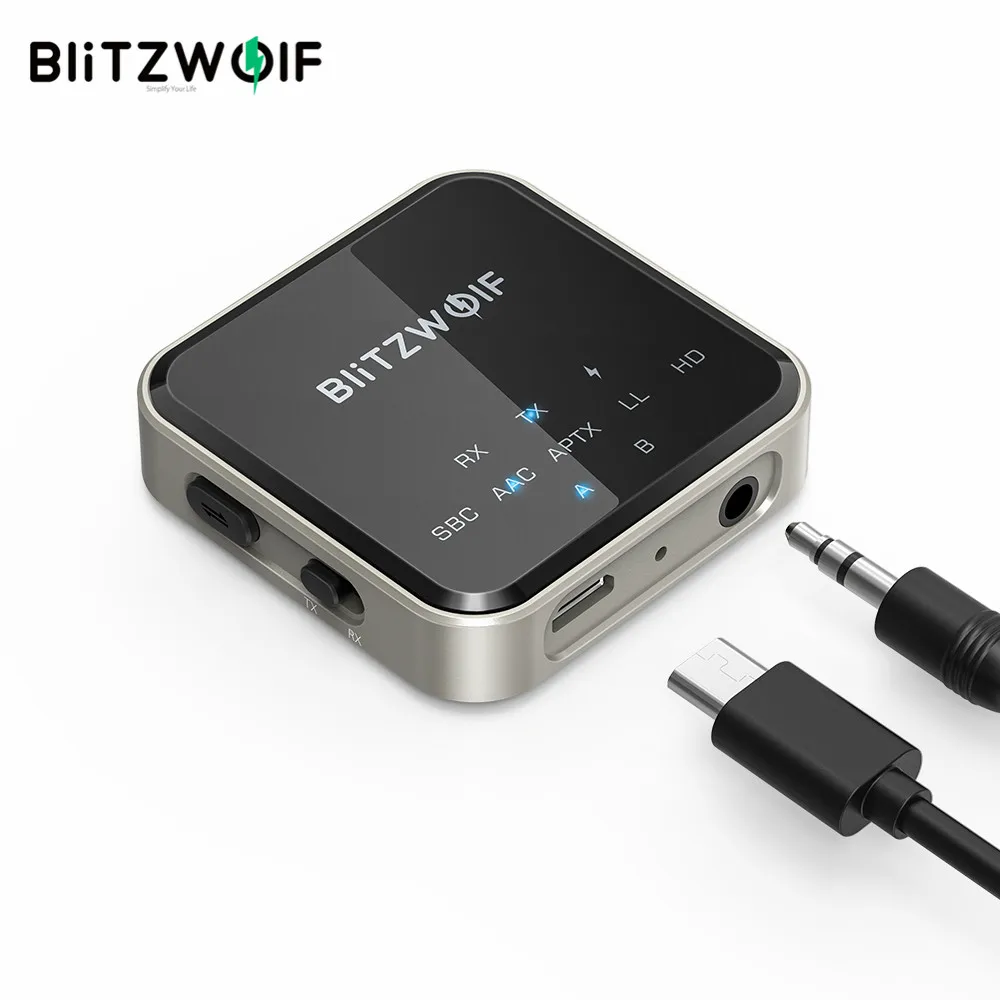 

BlitzWolf BW-BL3 bluetooth-compatible Audio Transmitter Receiver Adapter Wireless 3.5mm Aux Audio Adapter For Car TV PC Speaker