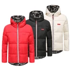 Новые зимние куртки с двойным лицом для мальчиков, одежда, пальто с капюшоном и длинными рукавами для девочек, детская одежда, пальто для малышей, теплая детская верхняя одежда