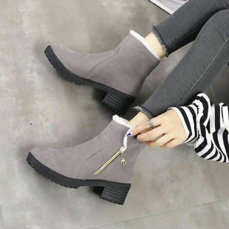 

Hot Women Boots Plus Size Winter Shoes Platform Warm Boots Women Ankle Boots 2022 Women Ankle Booties Black Snow Boots