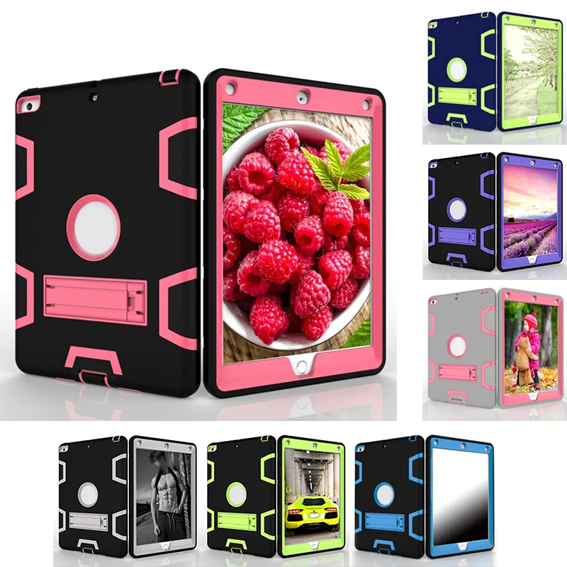 Новый противоударный резиновый чехол с жесткой подставкой для Ipad air /