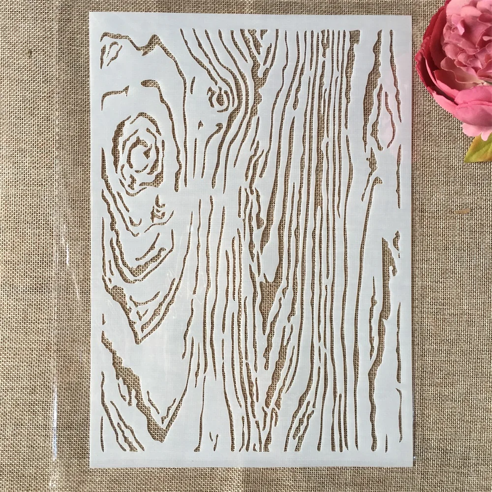 Трафарет с деревянной текстурой Размер 29 см A4 раскраска для