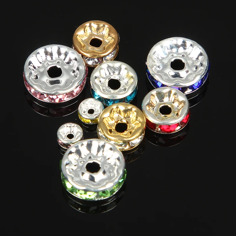 50 шт в наборе на возраст от 4 до 10 лет мм хрустальные стразы бусины Свободные Spacer