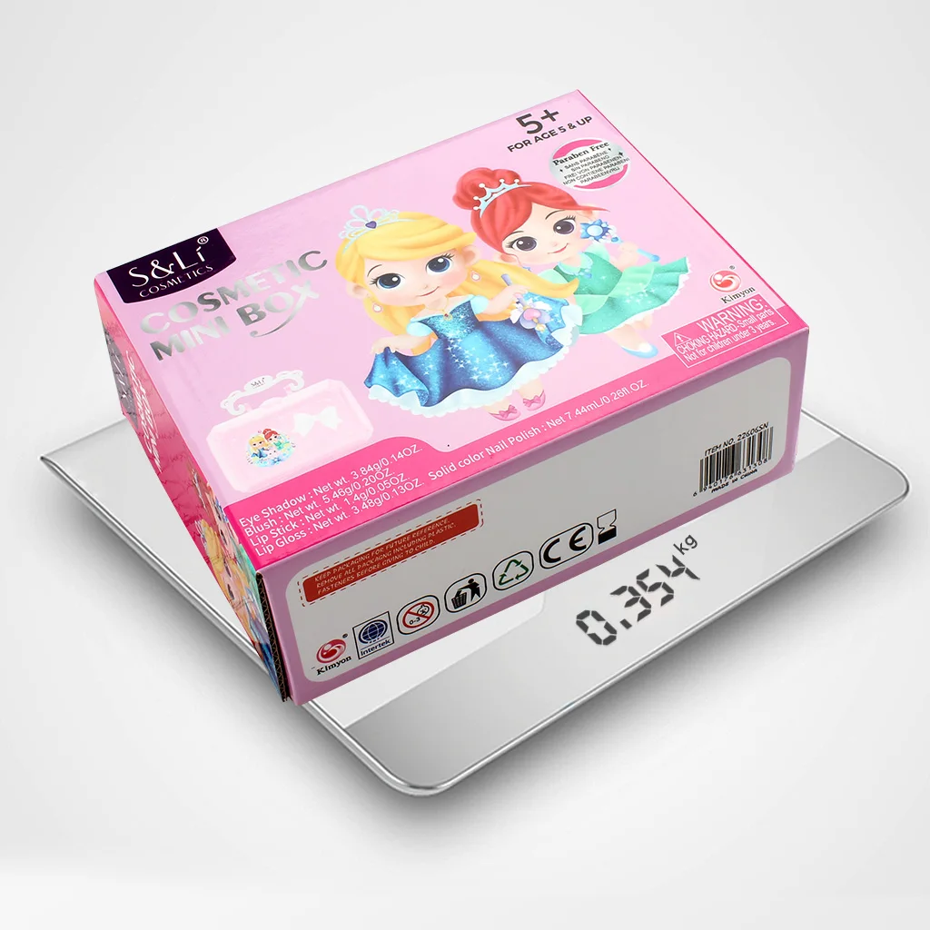 

Real Washable Beauty Makeup Box Kids Cosmetics For Girls Pretend Princess Kit Toys Children's Makeup Set With Safety Mirror