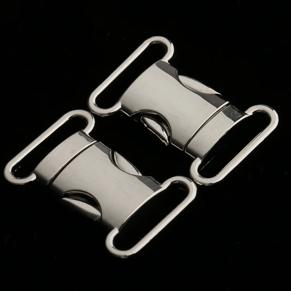 2 Pieces Side Release Buckle Stainless Steel for Paracord Bracelet Dog Collar Bag Strap Clasp | Дом и сад