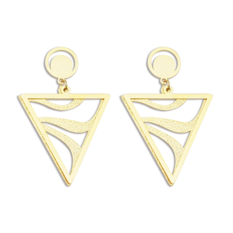 Перевернутые треугольные серьги гвоздики для женщин и мужчин гиперболические из