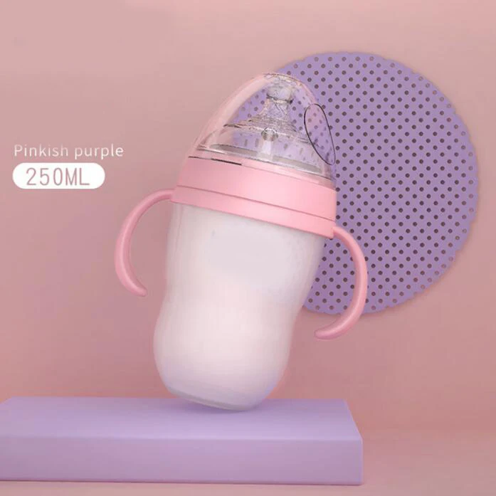 Бутылочка для грудного молока с широким горлышком Мягкая силиконовая бутылочка