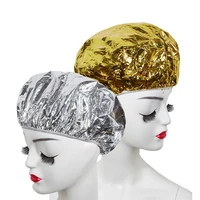 20pc heat insulation aluminum foil hat professional one off shower cap elastic portable bathing cap for women home hair salon