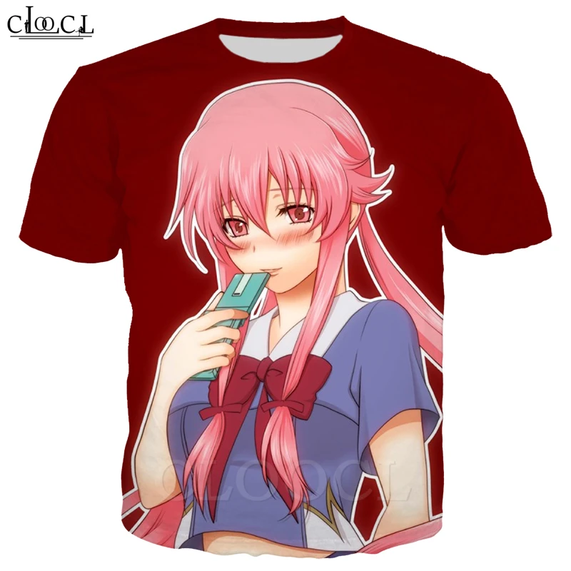 Футболка с рисунком аниме Future Diary для мужчин и женщин хипстерский пуловер