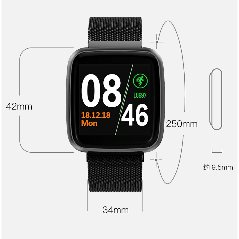 Женские Смарт-часы IP68 водонепроницаемые спортивные часы для Iphone Smartwatch