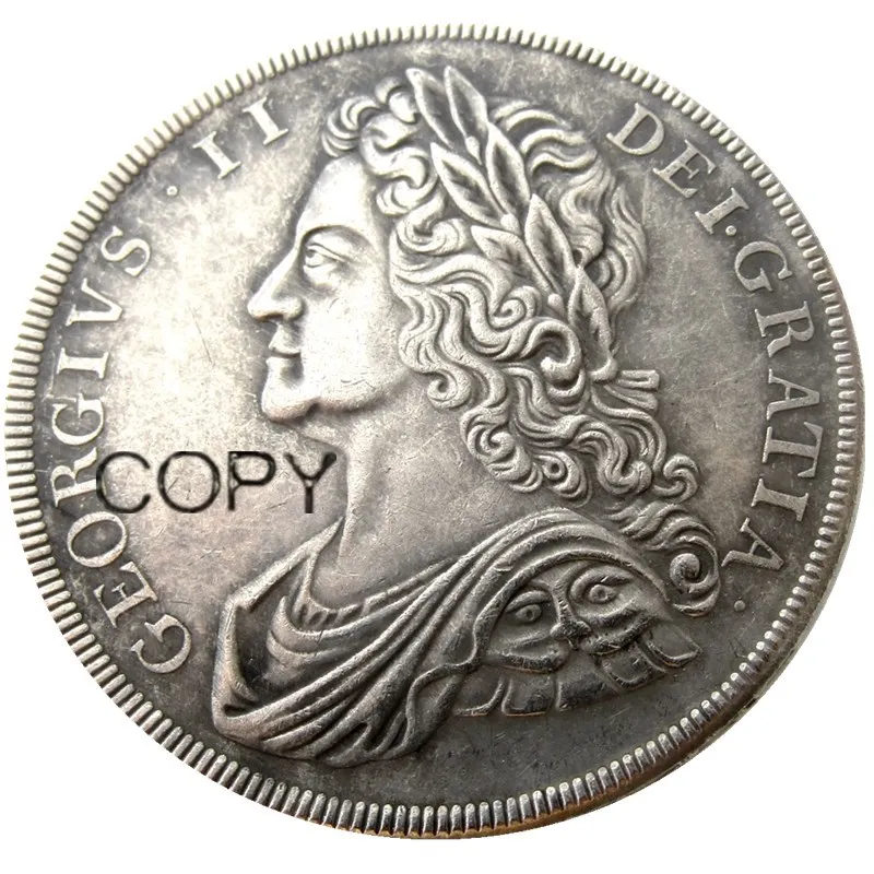 UF (84) Великобритания 1732 Джордж II одна Корона Посеребренная копия