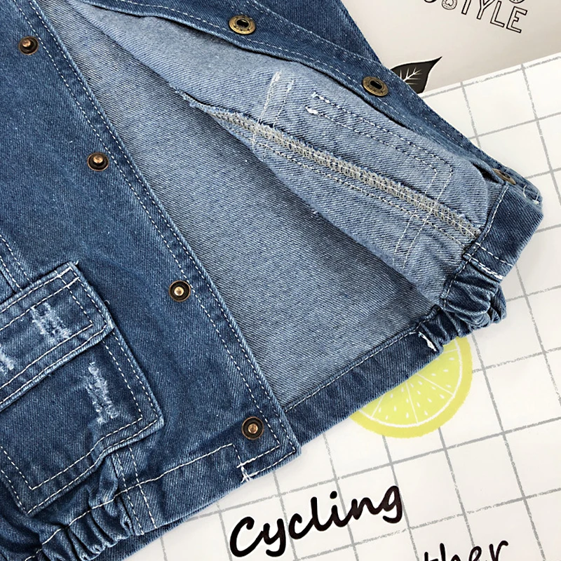 Ковбойский жилет с карманами для мальчиков куртка без рукавов девочек осенний