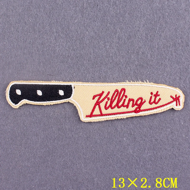 Сделай сам в стиле панк одежда наклейки с вышивкой из фильма ужасов нашивки на