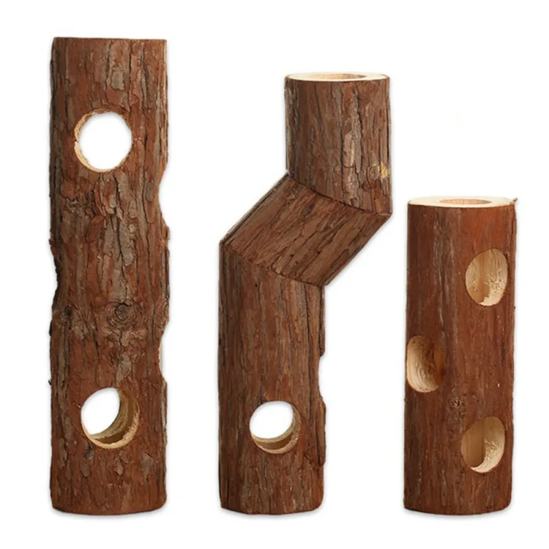 

Wooden Pipe Hamster Ladder Small Animal Toy Rodent Family Accessories Hamsters Climbing Toys Reptile Pet Nest Pet Products