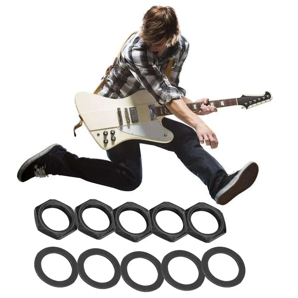 Прочный Прокладки гайки умелые производство 9 36 мм гитары гнездо Гайка прокладка