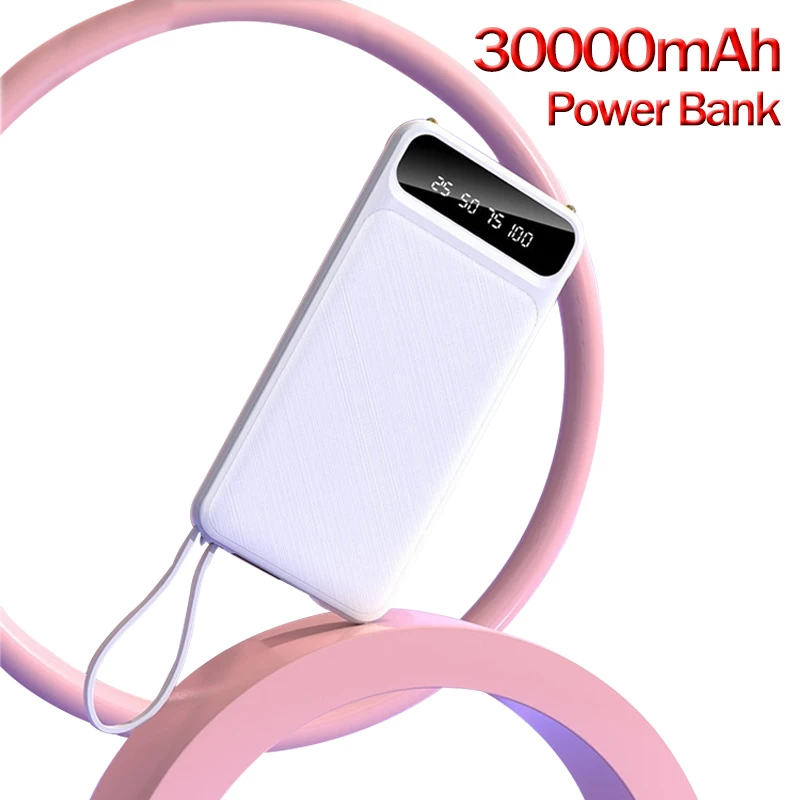 Портативный внешний аккумулятор 20000 мАч зарядное устройство встроенный USB для