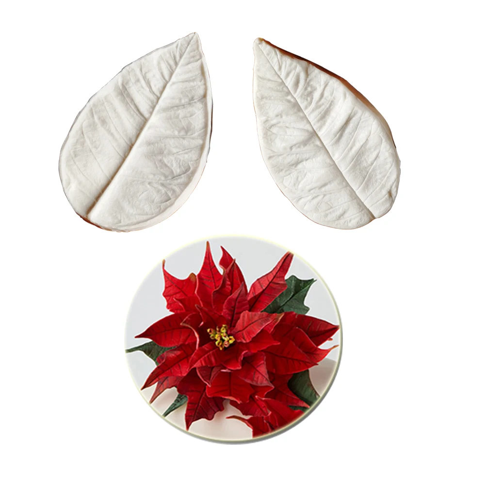 Poinsettia лепесток Veiner силиконовые формы торт Шоколадный помадка Gumpaste сахарная