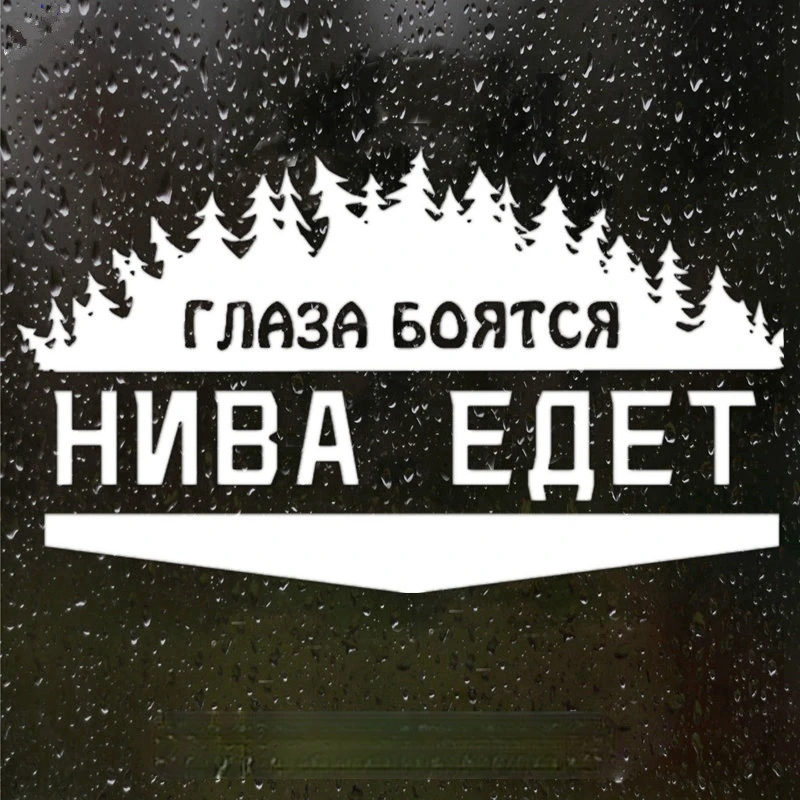 

Eyes Are Afraid -Niva Goes Vinyl Car-Sticker and Decals Styling for Bumper Window Laptop Decoration Car Accessories KK 15*6cm