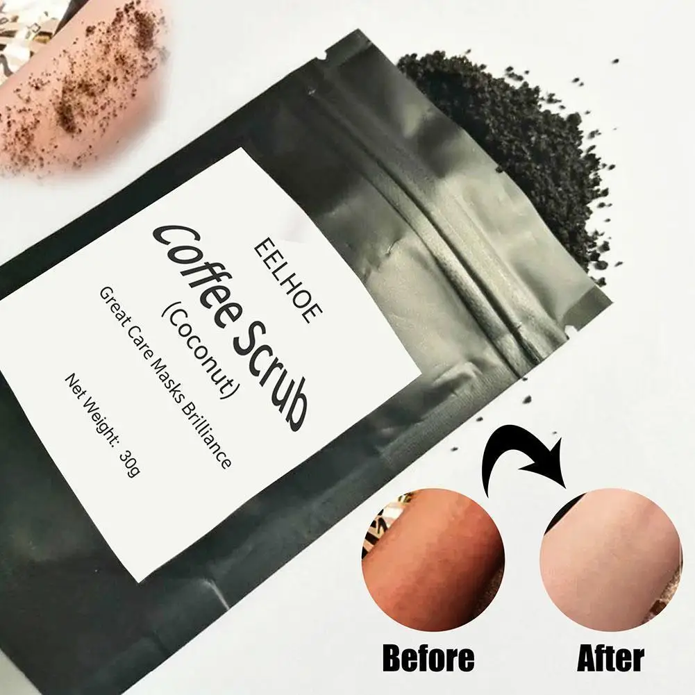 

30g Coffee Scrub Coconut Scent Body Scrub Cream Dead Anti Cellulite Whitening Sea Moisturizing For Exfoliating Salt S6P9