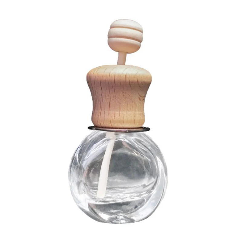 

1pc 8ML Air Freshener Car Perfume Clip Fragrance Empty Glass Bottle For Essential Round Car essential oils Perfume Empty Bottles