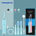 Электрическая звуковая зубная щетка 2 в 1, набор для очистки зубных щеток, удаление камня, четыре режима, водонепроницаемость, аккумуляторная, CE