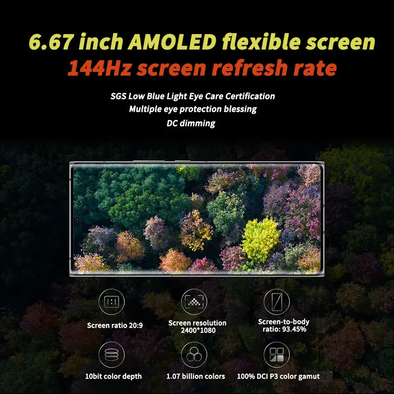 dhl free zte nubia z30 pro 5g mobile phone 6 67 amoled 144hz flexible curved screen snapdragon 888 octa core 120w supercharge free global shipping