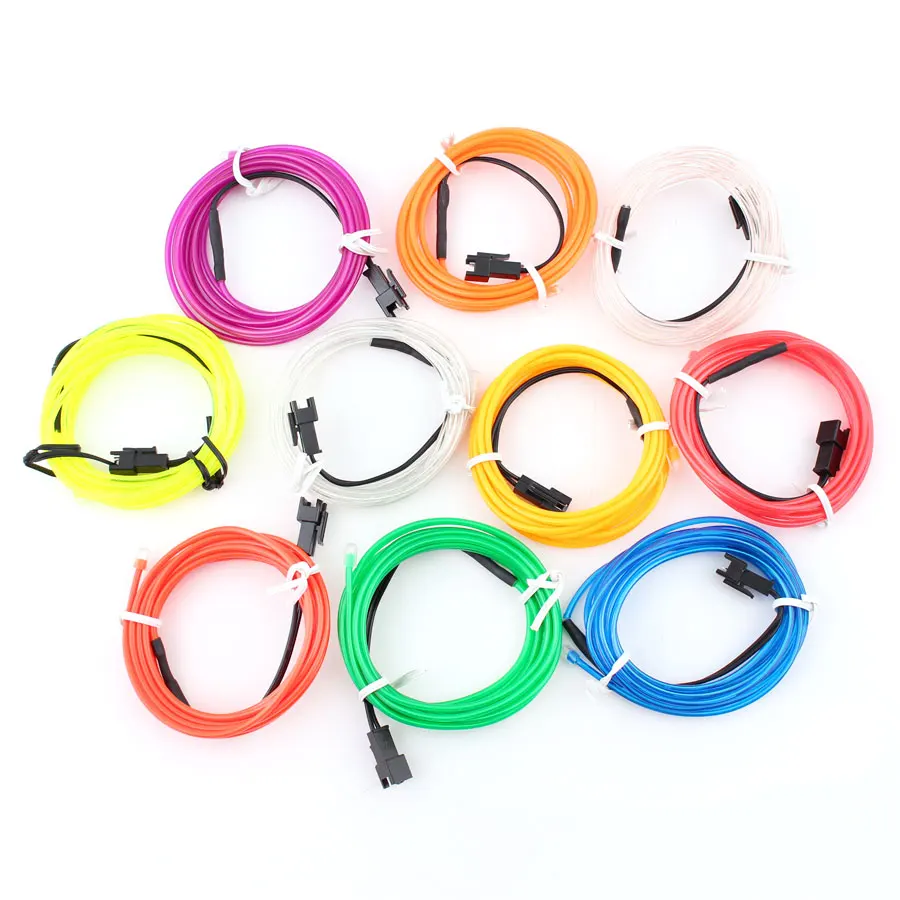 

12V EL Wire LED Neon light 1M 2M 3M 5M NeonLight Lamp Flexible Rope Tube rope Party Decor Car novelty Decoration With Controller