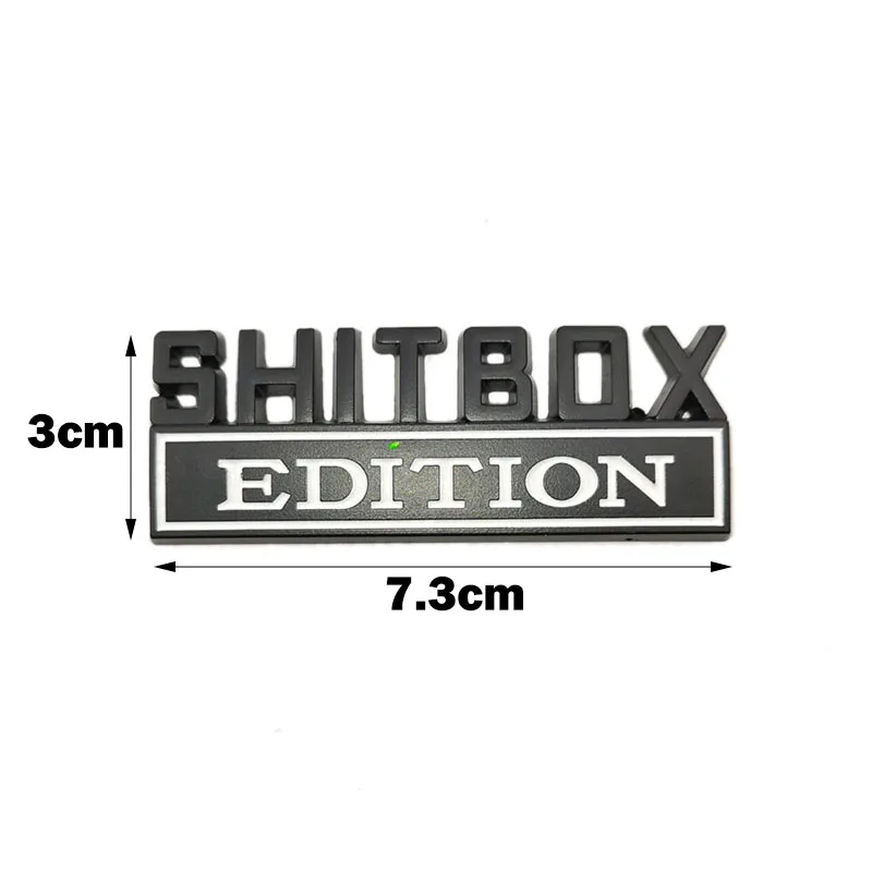 OTOKIT 1 шт. 3D хромированная черная красная металлическая эмблема SHITBOX EDITION значок