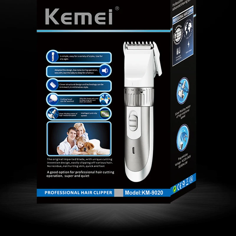 

Kemei Hair Clipper Electric Trimmer Shaver Rechargeable Hair Cutting Machine Professional Men Beard Trimmer