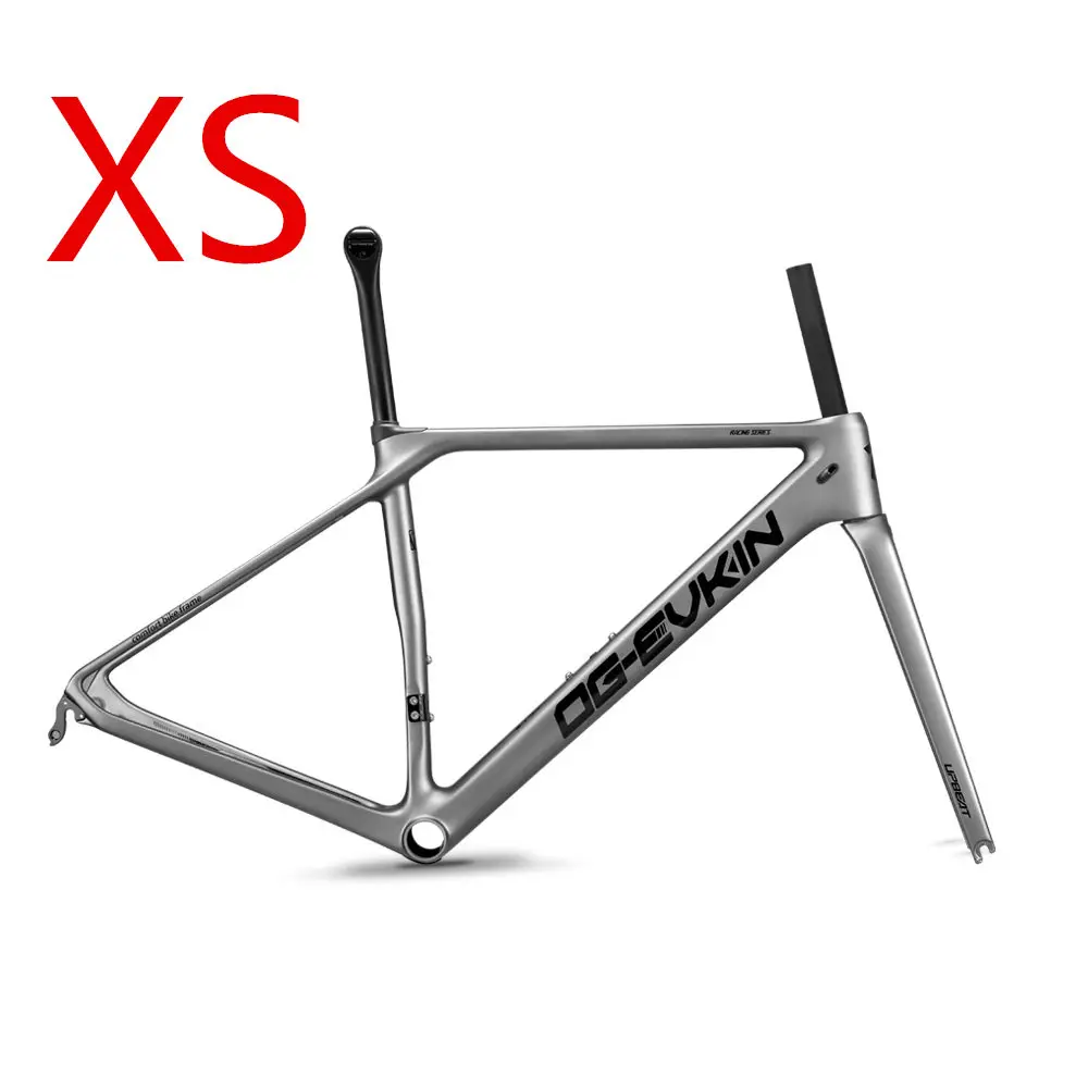 Space Gray-B86-XS OG-EVKIN CF-025 карбоновая дорожная Рама V-Brake велосипедная Рама BB86 карбоновая рама Di2 и механическая велосипедная Рама Telaio Carbonio Strada - Цвет: Space Gray-B86-XS
