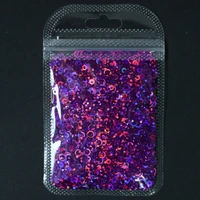 50g nail chameleon pigment glitter 12 colors sequins for nail hollow circle flakes nail skirts nails accessories decoration jk25