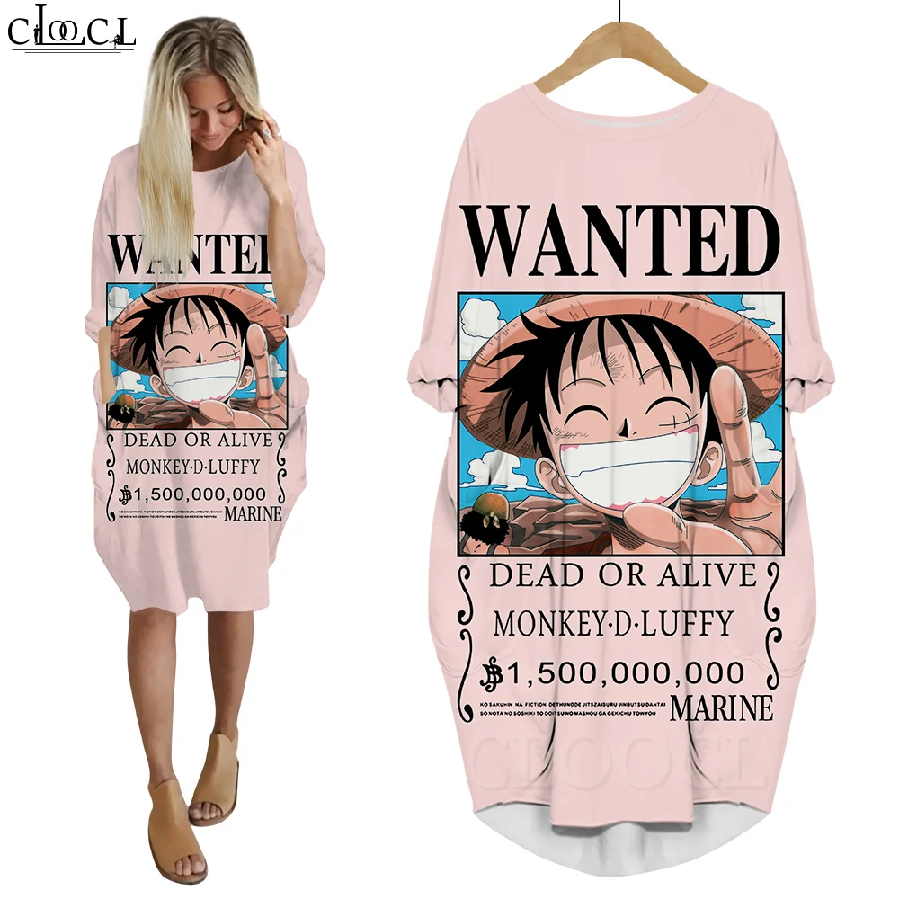 

CLOOCL женское платье с мультяшной обезьяной · D · Luffy цельный аниме 3D Принт Свободные платья для дочери модное платье с длинным рукавом кармано...