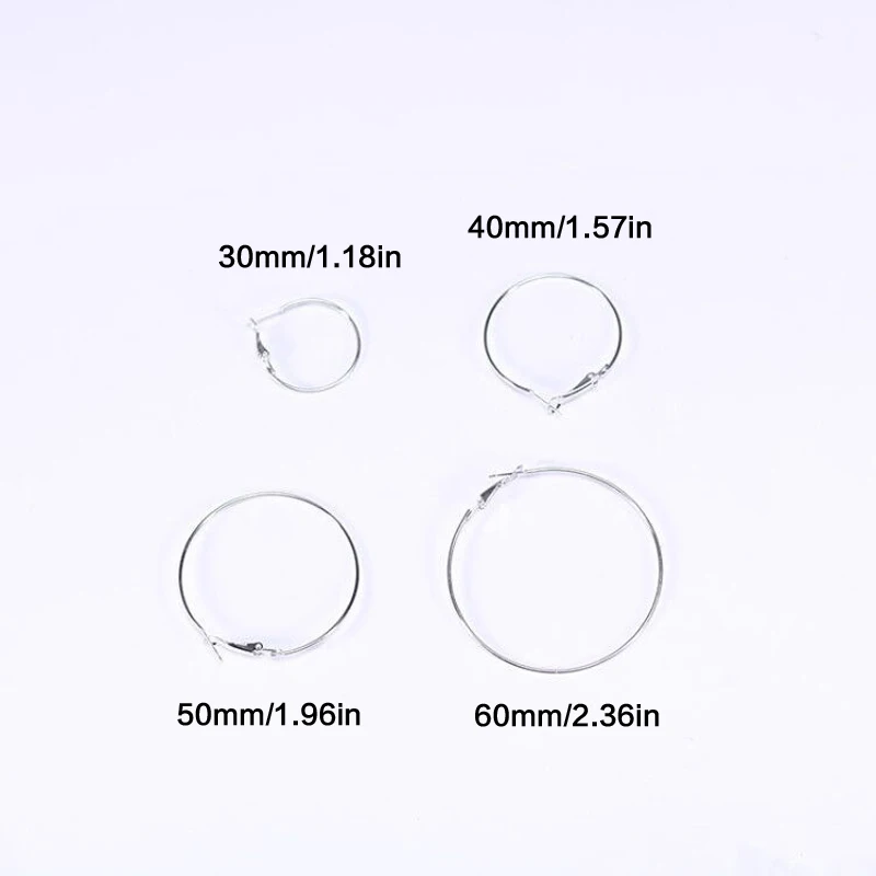 Женские модные большие серьги-кольца серебряные стильные из сплава сексуальные