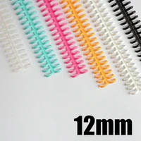 12mm plastic paper binder 25 holes loose leaf binding manual ring coils notebook spiral booking strip bar free cut office supply