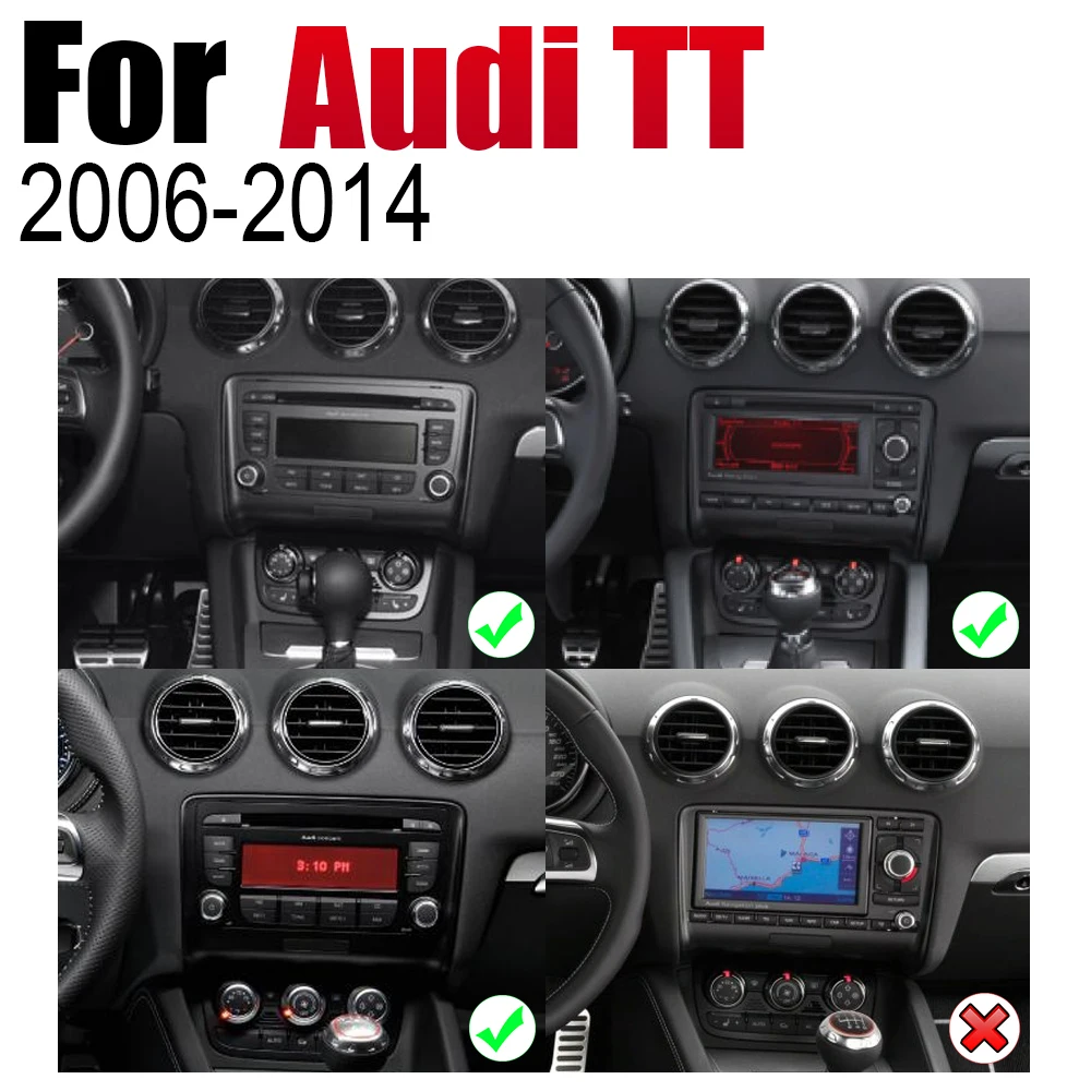 2 Din Автомобильный мультимедийный плеер Android радио для Audi TT 8J 2006 ~ 2014 MMI DVD GPS