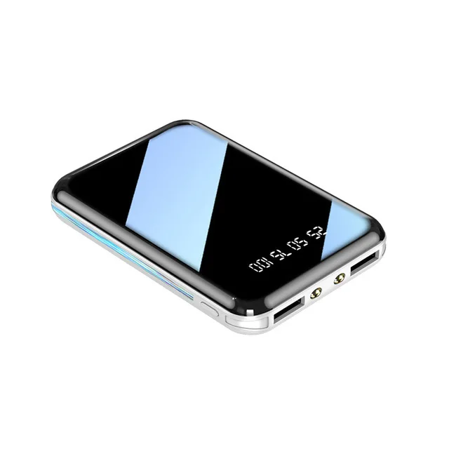 Мини Внешний аккумулятор 20000 мАч Зарядка 2 USB портативное зарядное устройство для Samsung Xiaomi Iphone Быстрая