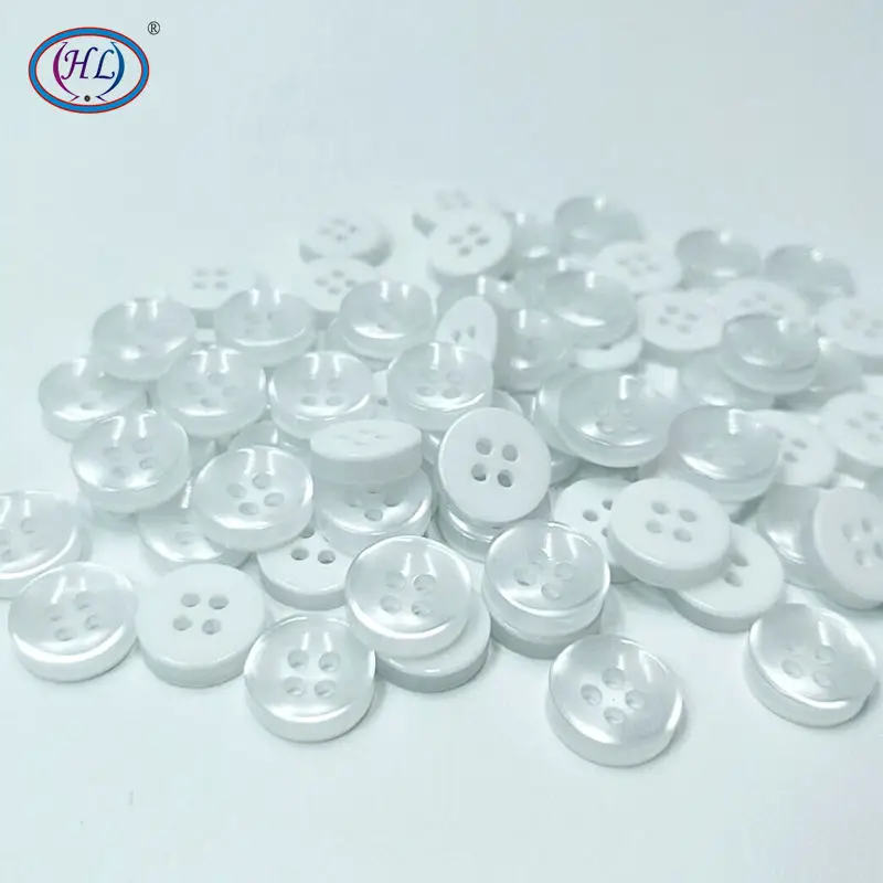HL 80 шт 11 мм пластиковые жемчужные пуговицы рубашки 4 отверстия DIY Швейные