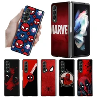 marvel spiderman comic phone case for samsung galaxy z fold3 full protection luxury hard pc cover for z fold 3 anti fall coque
