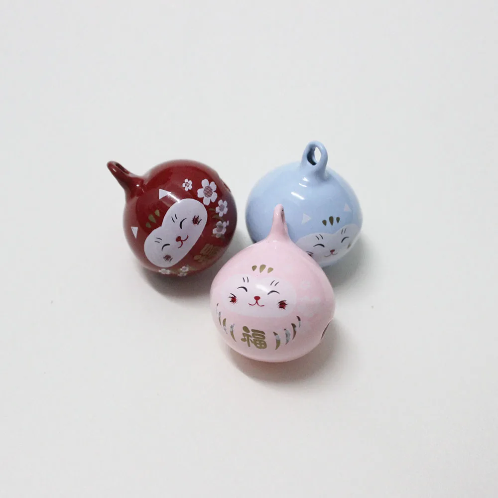 

3Colors Round Good Lucky Cat Jingle Bell Charms Necklace Pendant Accessories Jewelry Craft Findings