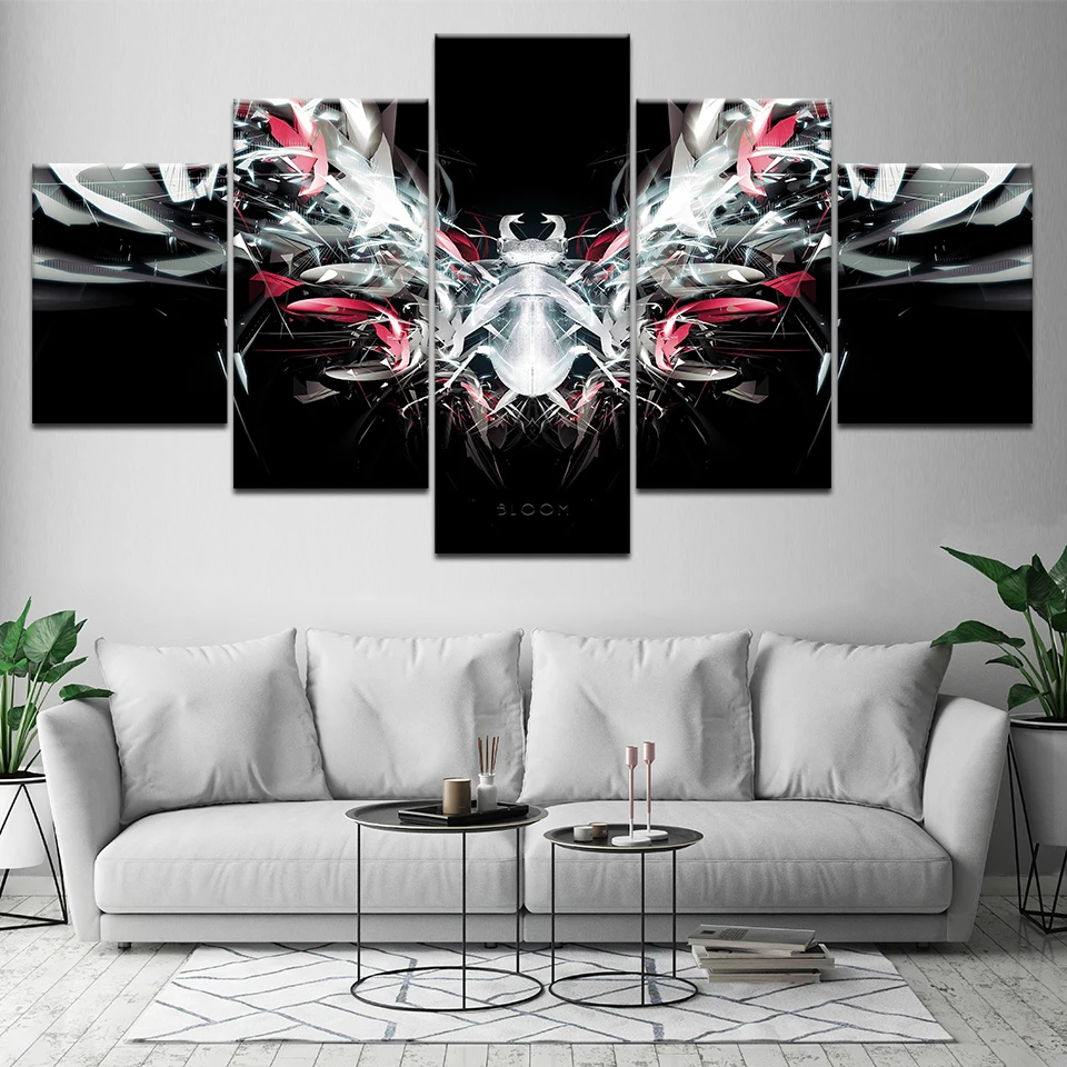 5 панелей плакаты с насекомыми модульная настенная Картина на холсте