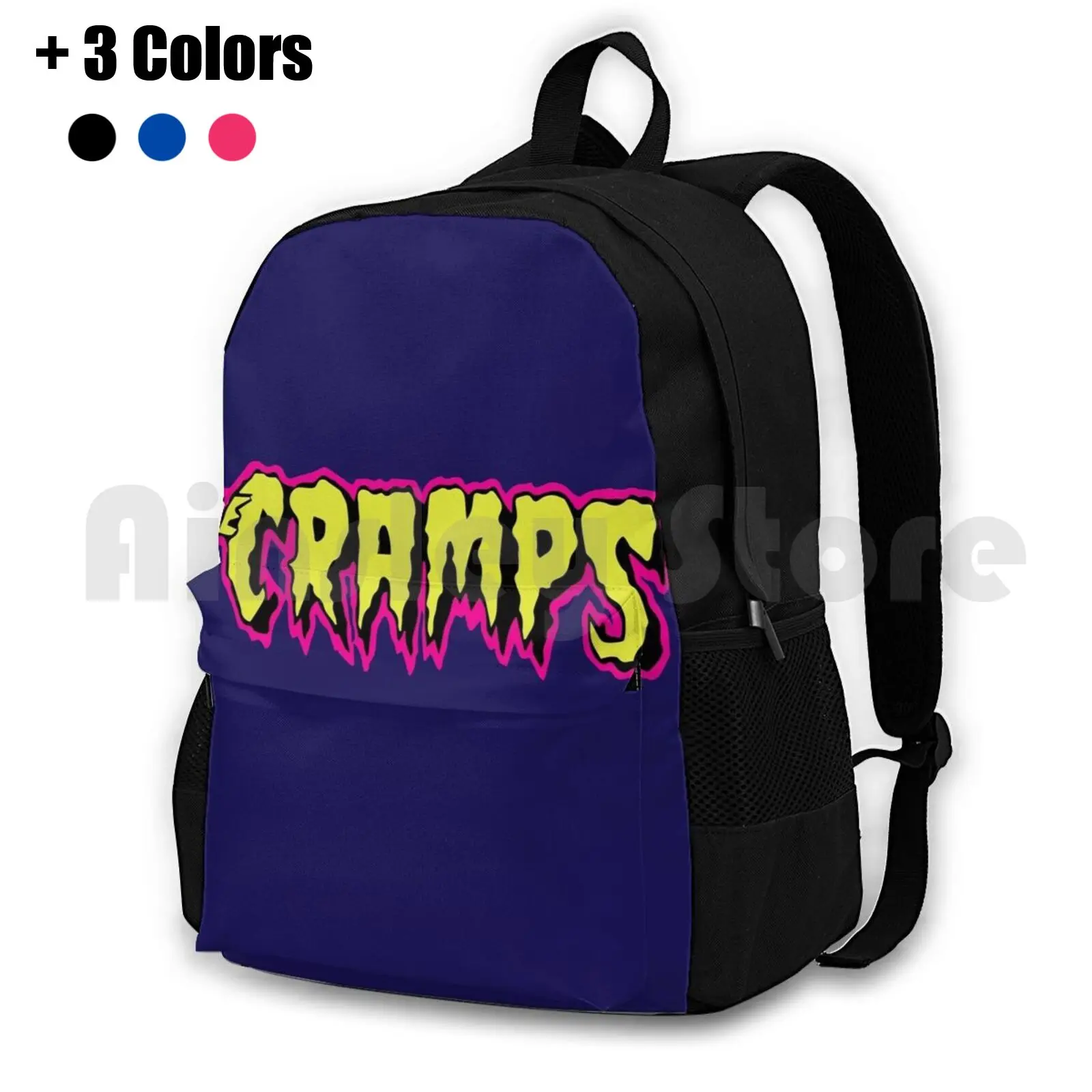 

Cramps Outdoor Hiking Backpack Waterproof Camping Travel Cramps The Cramps Band Punk Psychobilly Face