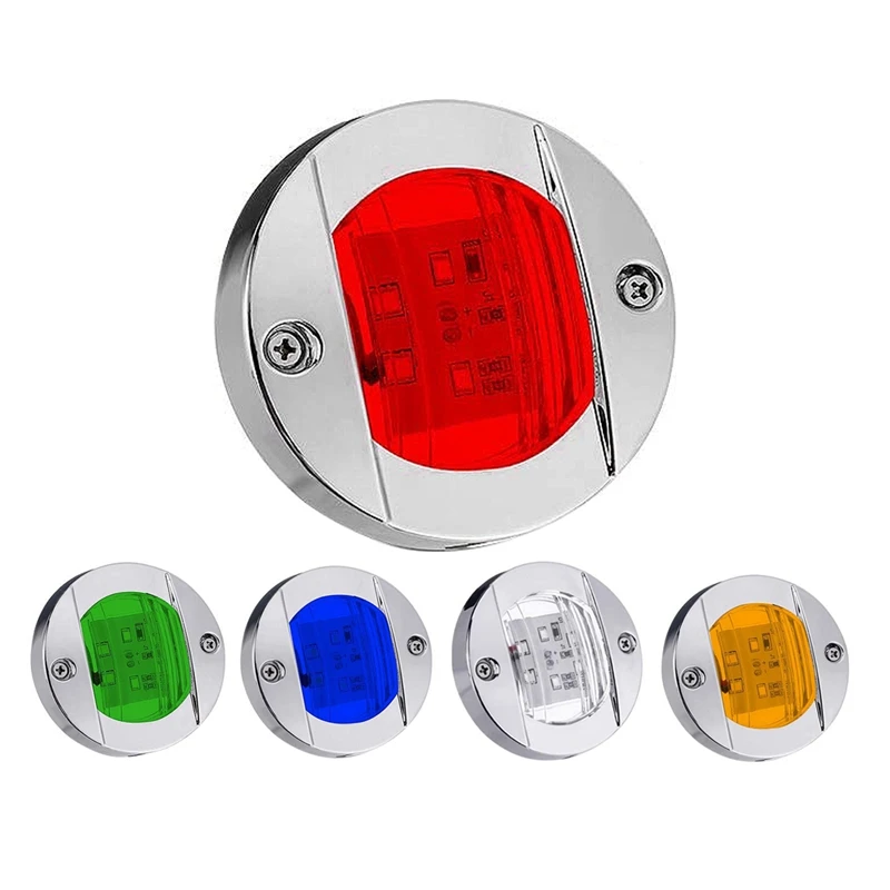 

Navigation Lights LED Side Marker Light Waterproof Marine Boat Yacht Round Transom Anchor Stern Lights