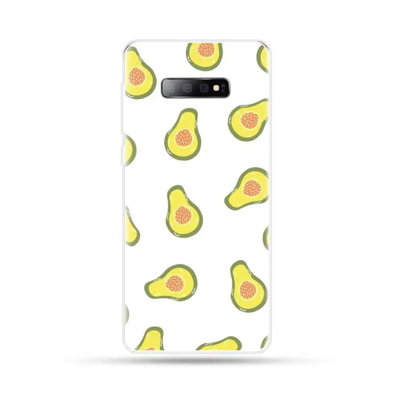 

Cute cartoon avocado Phone Case For Samsung Galaxy S5 S6 S7 S8 S9 S10 S10e S20 edge plus lite cover funda coque