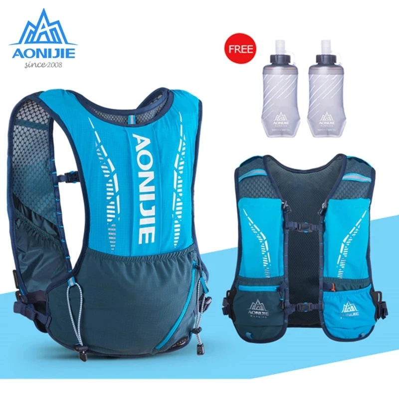 AONIJIE Ultra Vest 5L Hydration Backpack Pack Bag Soft Water Bladder Flask Set For Running Hiking Trail  Marathon Race C9102