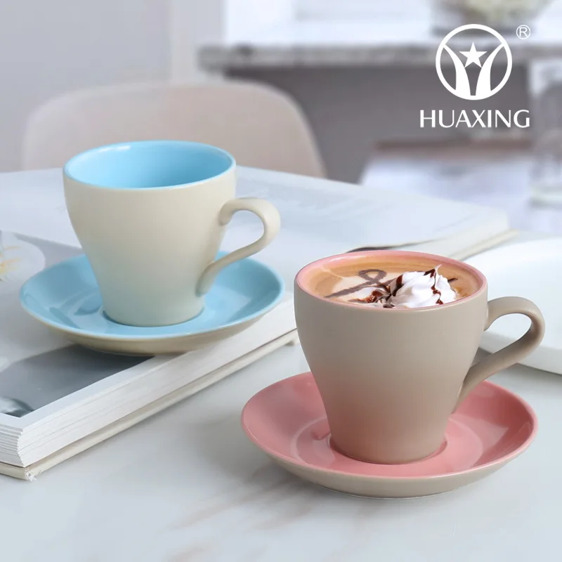 Креативная кофейная чашка и блюдце керамическая для завтрака молока