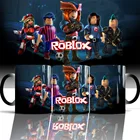 Новинка, креативная кружка, меняющая цвет, кружка Roblox, кружка, меняющая цвет, кофейная чашка, Чувствительная Керамическая кружка, подарок на день рождения, кружка