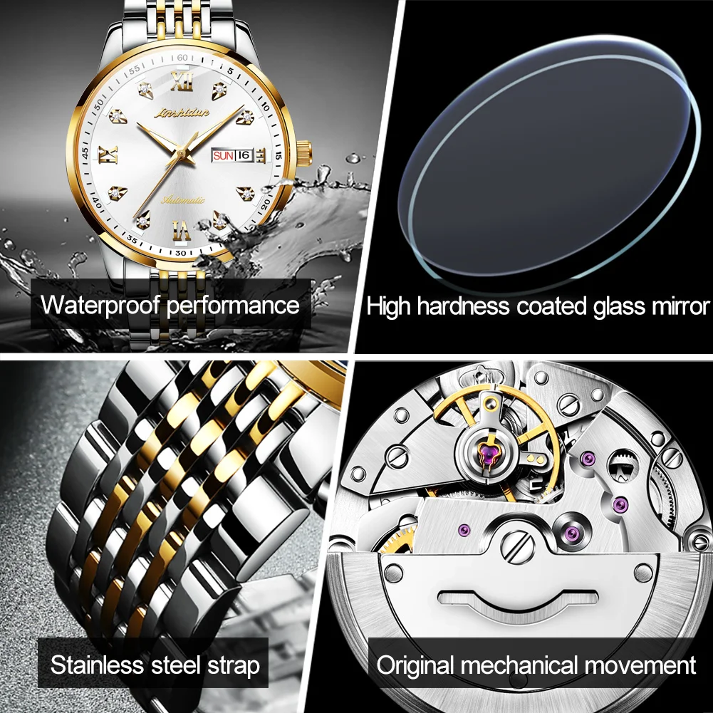 

Men's Watches New Fully Automatic mechanical Watch Diamond Luxury Watch Waterproof Luminous For Men Business Relogio Masculino