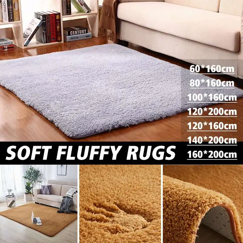 

Shaggy Carpet For Living Room Home Warm Plush Floor Rugs Fluffy Mats Kids Room Faux Fur Area Rug Living Room Mats Silky Rugs